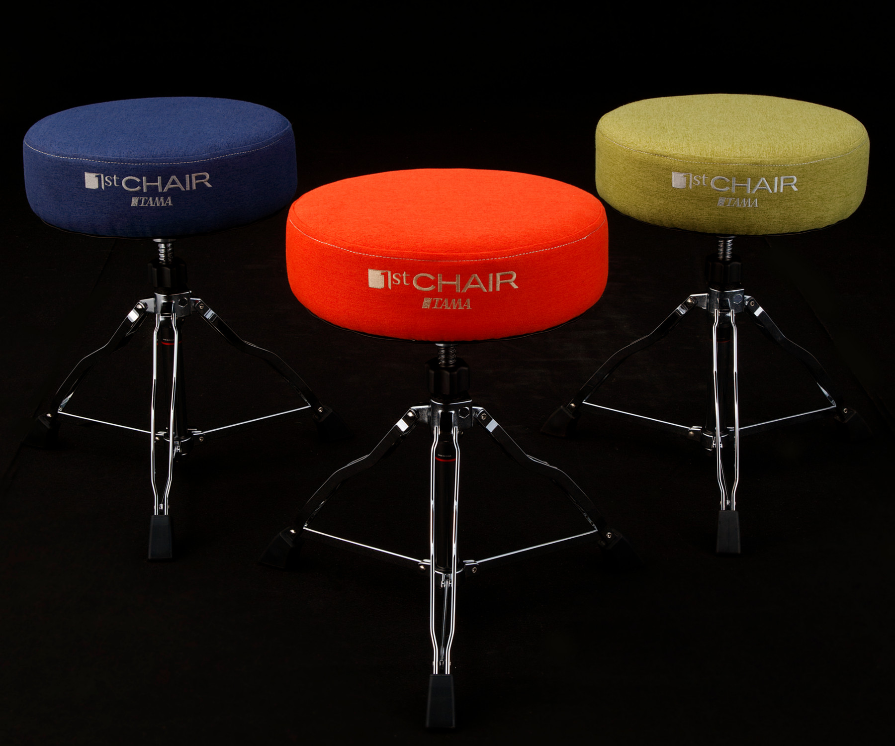 1st Chair Round Rider w/Three Color Fabric Top Seats -Limited 